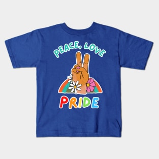 Peace, Love, Pride Kids T-Shirt